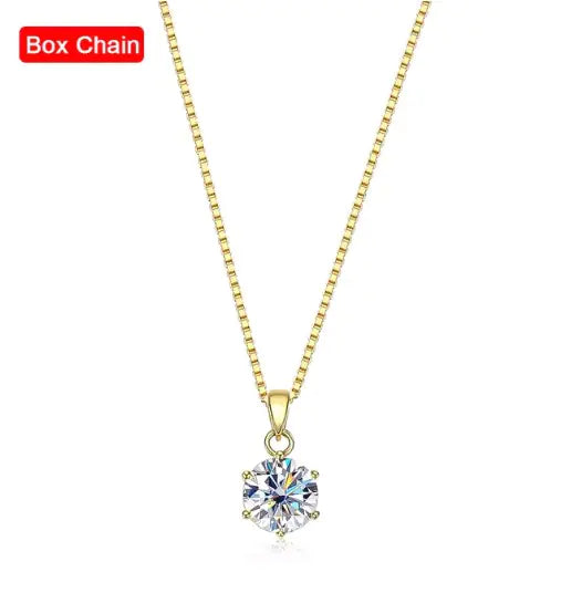 3 Carat Moissanite Pendant Necklace